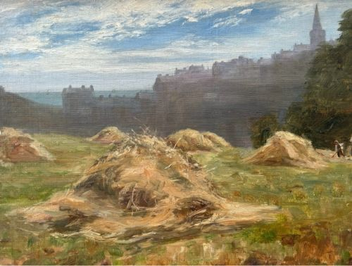 Oil Painting of a Rural Landscape, Signed, 19th C