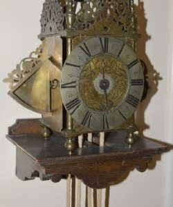 17TH CENTURY LANTERN WALL CLOCK, WILLIAM CAM LONDON