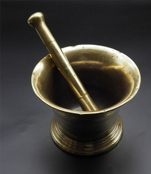 Brass Mortar and Pestle, 18th Century