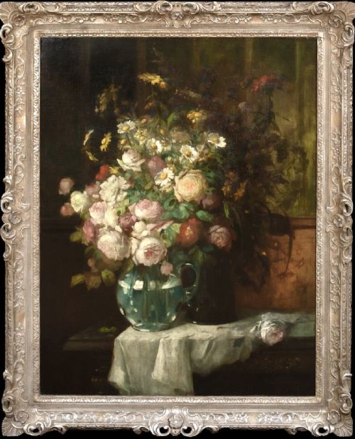 Still Life with Flowers, Oil on Canvas, 18th C