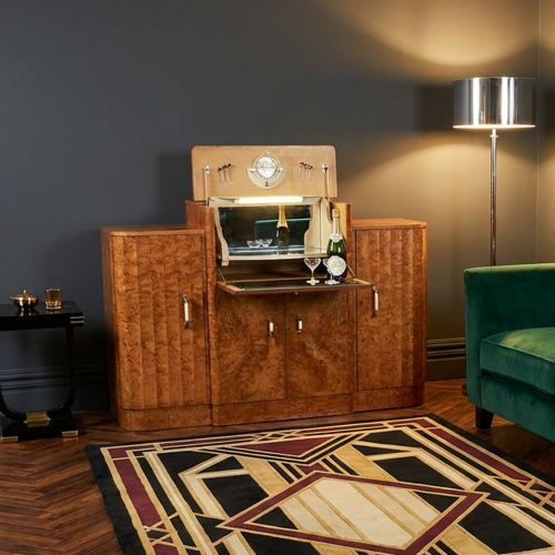 Art Deco Walnut Sideboard with Inlay